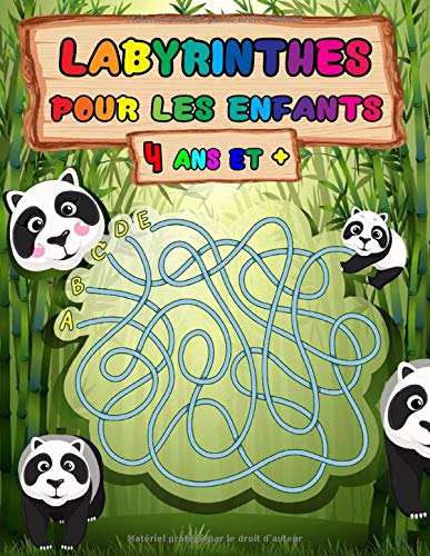 Labyrinthes pour les enfants, 4 ans et plus - livre de puzzles et activités pour les enfants - 100 pages - Format A4