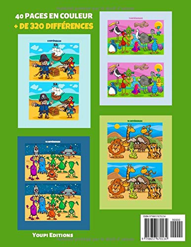 jeu des différences : cherche et trouve les erreurs | livre de jeux enfants dès 4 ans - 40 pages Format A4