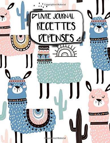Livre Journal Recettes Dépenses : Format A4 - 106 pages - Couverture Animaux - Panda - Chien