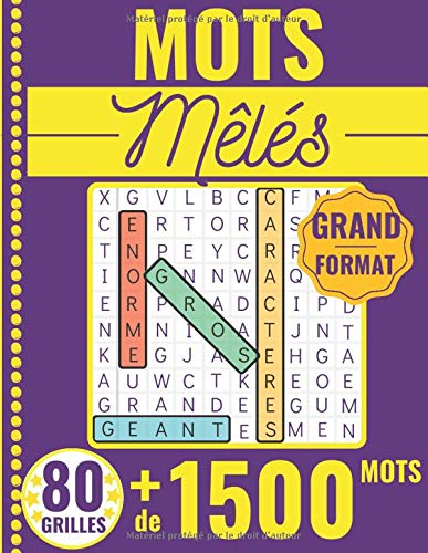 Mots Mêlés Gros Caractères : Carnet de Mots Cachés - Adultes - 102 pages Format A4
