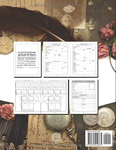 Carnet de généalogie à remplir - Recherches et Arbres Généalogiques Sur 10 Générations - 207 pages Format A4