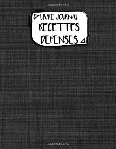 Journal Recettes Dépenses : A4 - 106 pages - geometriques noir - abstraits