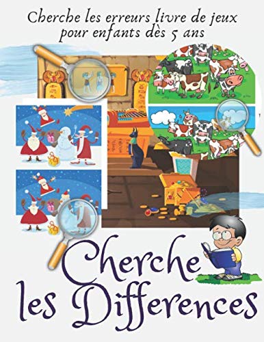 Cherche les Differences : Cherche les erreurs livre de jeux pour enfants dès 5 ans - 25 pages Format A4