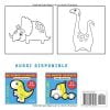 livre de coloriage dinosaure pour enfant : 50 dessins d'animaux - 102 pages Format 21,5 x 21,5cm