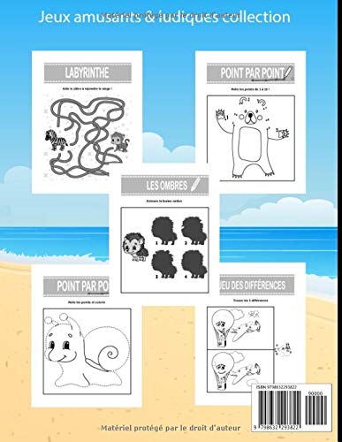 livre de jeux XXL 120 jeux : Livre d’activités – jeux d’ombres, point par point, labyrinthes, jeux des différences – 130 pages format a4