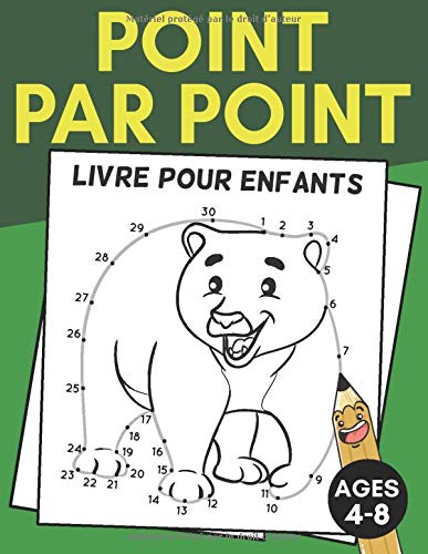 Point Par Point livre pour enfants : 60 Animaux a dessiner puis a colorier - 64 pages Format A4