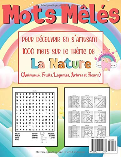 Mots Mêlés enfants : Bloc Jeux de Mots Cachés pour Enfants dès 7 ans - 100 Grilles - 1000 Mots - 127 pages Format A4