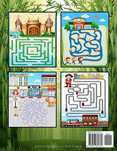 Labyrinthes pour les enfants, 4 ans et plus - livre de puzzles et activités pour les enfants - 100 pages - Format A4