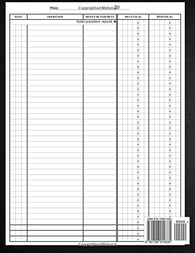 Livre Journal Recettes Dépenses: A4 - 106 pages - Fleurs - Aquarelle - couverture souple glossy