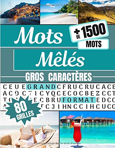 Mots Mêlés Gros Caractères - Carnet de Mots Cachés - Adultes : 80 Grilles + de 1500 Mots - Grand Format 21 x 29,7 cm - 102 pages