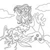 Sirène livre de coloriage Pour les enfants de 4 à 8 ans, 9-12 ans - 64 pages Format 21,5 x 21,5 cm