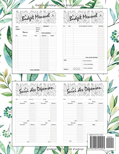 Budget mensuel Familial : Carnet Budgétaire - A4 - 145 pages – 1 an