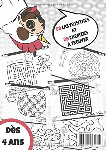 Labyrinthes enfants : Cahier d'activités pour les enfants dès 4 ans - 87 page Format A4