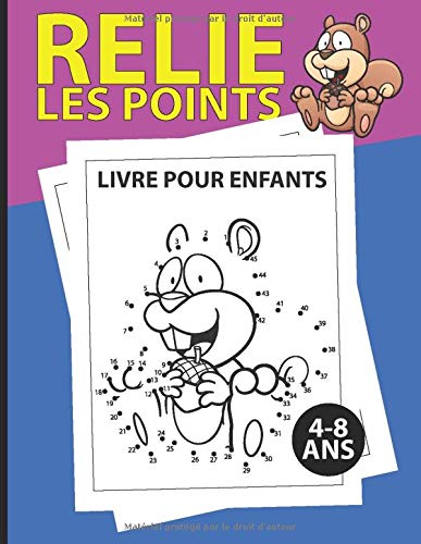 Relie les points livre pour enfants 4-8 ans : Livre de jeux / activités de point à point stimulants et amusants - 105 pages format a4