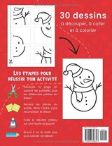 Noël Découpe Colle et Colorie : Livre de coloriage pour enfant de 3 ans et plus - 122 pages A4