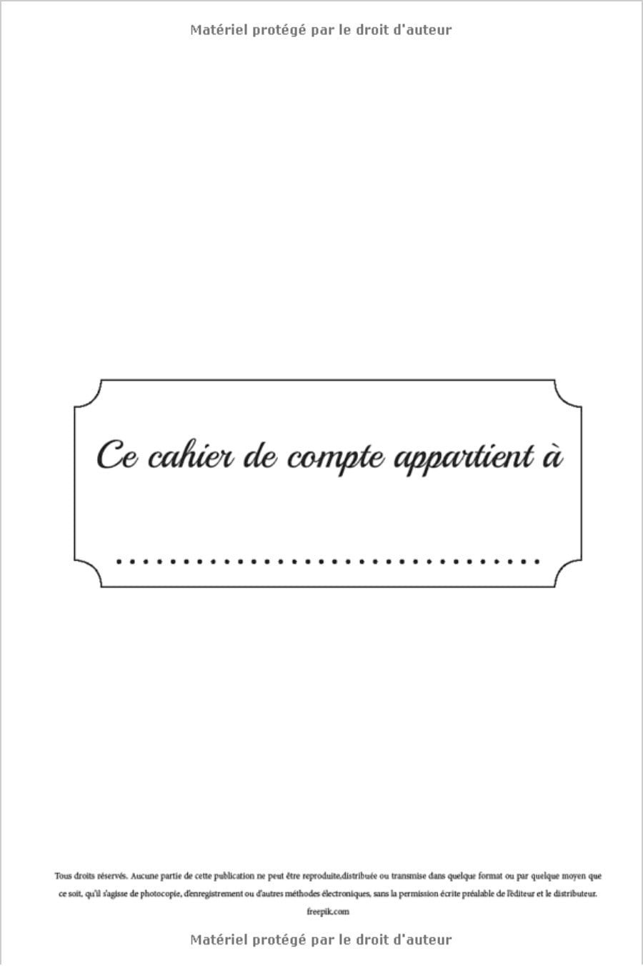 Carnet de compte personnel : Pour mieux gérer le budget hebdomadaire et mensuel - 100 pages Format 15 x 22 cm
