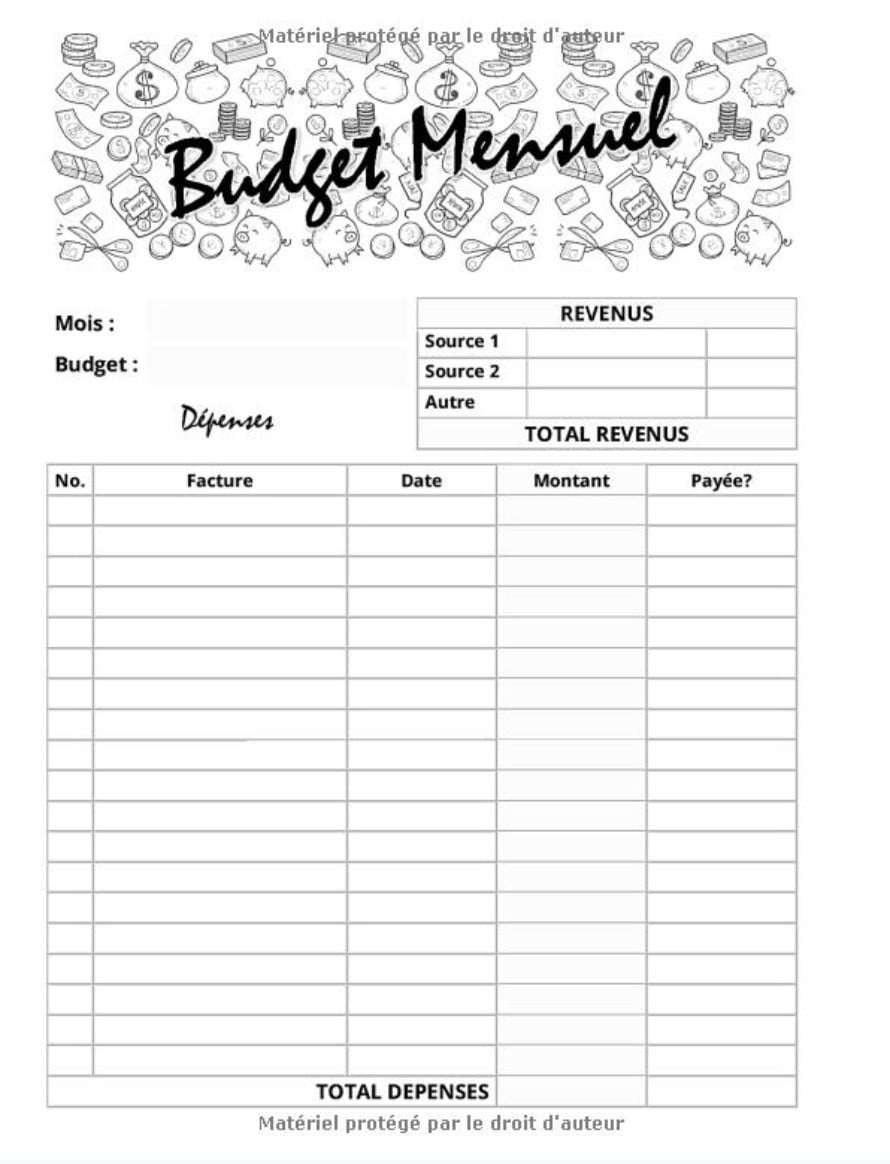 Budget Familial Carnet Budgétaire - A4 - 145 pages – 1 an