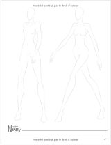 Carnet de croquis de mode +250 Figures de silhouettes de mannequins pour dessiner ses envies de vêtements, idéal pour les créateurs de mode - 130 pages Format A4