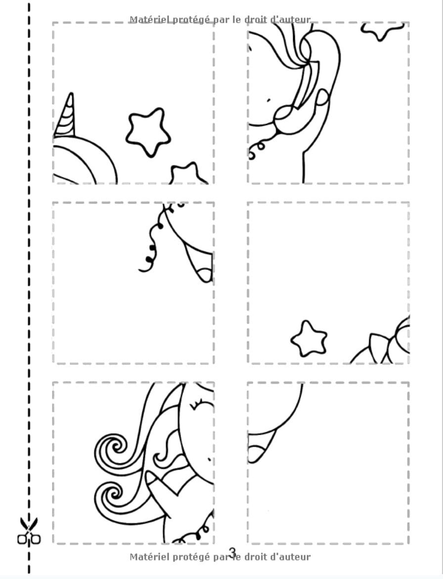 Licornes - Découpe Colle et Colorie : Livre de coloriage pour enfant de 3 ans et plus - Cahier d’activités pour apprendre à découper, coller, colorier - 122 pages Format A4