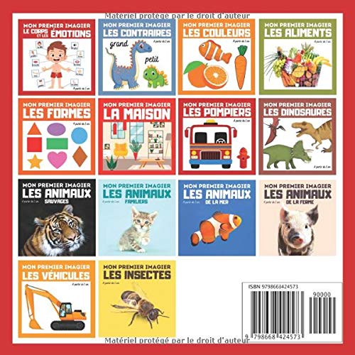Livre éducatif corps et émotions pour enfants et les tout-petits à partir de 1 an - 30 pages - Format 18 x 18 cm