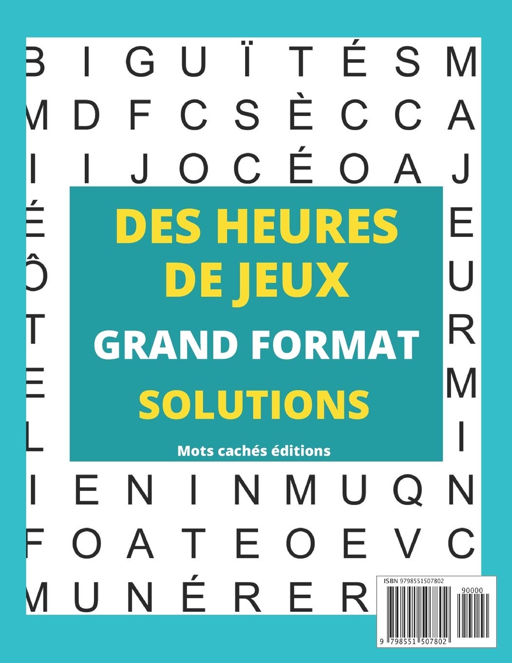 MOTS MÊLÉS POUR MALVOYANTS : Très gros caractères - 1800 mots cachés - 127 pages grand Format A4