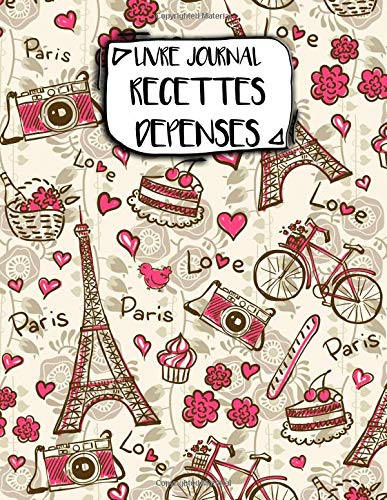 Journal Dépenses recettes : A4 - 106 pages - Motifs - paris - abstraits