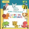 Livre de coloriage : animaux mignons pour enfant dès 2 ans - 71 pages Format 21,5 x 21,5 cm