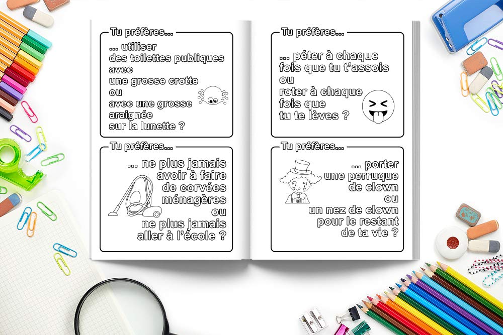 Tu choisirais quoi : Un jeu amusant de questions pour les enfants de 6 à 12 ans - 112 pages - 15 x 22 cm