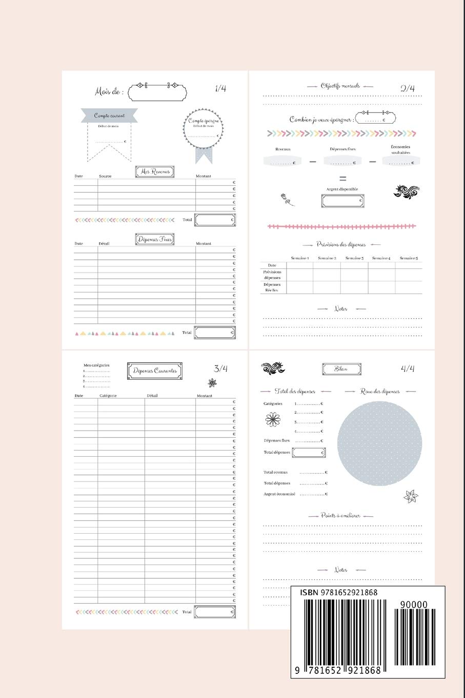 Kakeibo Livre pour optimiser son budget mois par mois - Format 15.24 x 22.86 cm (51 pages)