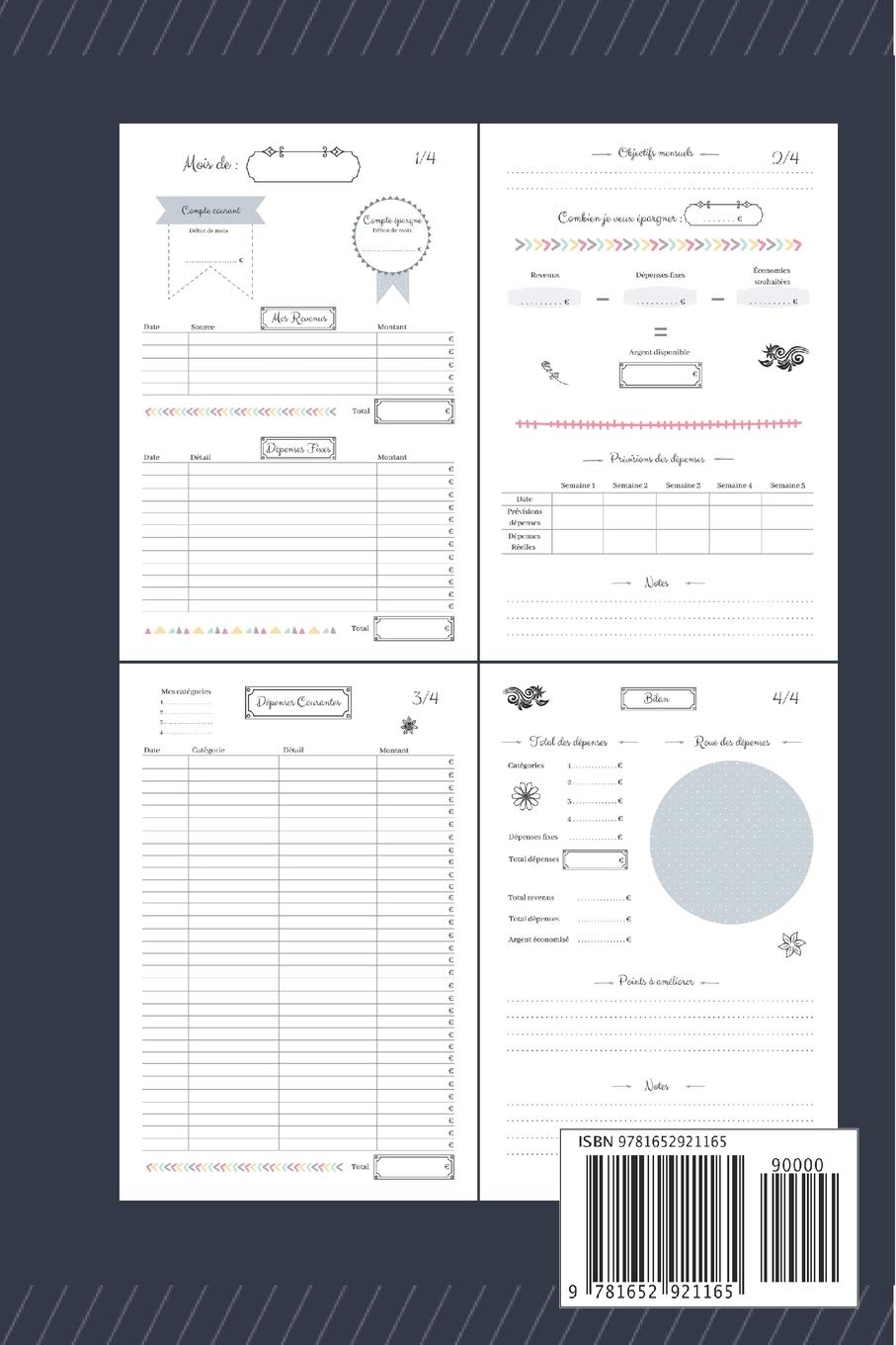 Kakeibo Agenda de Compte : Carnet pour tenir son budget mois par mois - Format 15.24 x 22.86 cm (59 pages)