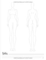 Carnet de croquis de mode +250 Figures de silhouettes de mannequins pour dessiner ses envies de vêtements - 130 pages Format A4