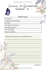 Journal de Prières et Gratitudes - 52 semaines  - 56 pages – Format 13×20 cm