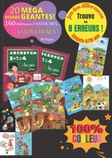 Jeu des différences enfants : Cherche et Trouve les 8 erreurs- 20 scènes géantes en COULEUR - 48 pages Format A4