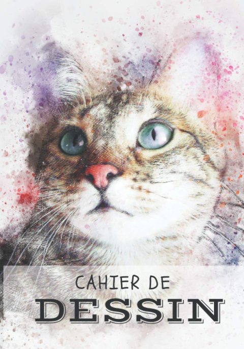 Cahier de dessin: Carnet de Croquis pour dessin, peinture, aquarelle, esquisse - 100 pages à remplir - 17.8 x 25.4 cm