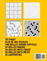 Grand Livre D'activités Pour Adultes Jeux Diabolique - Mots Croisé / Mots Mêlés / Sudoku / Labyrinthe / Kakuro - 177 pages Format A4