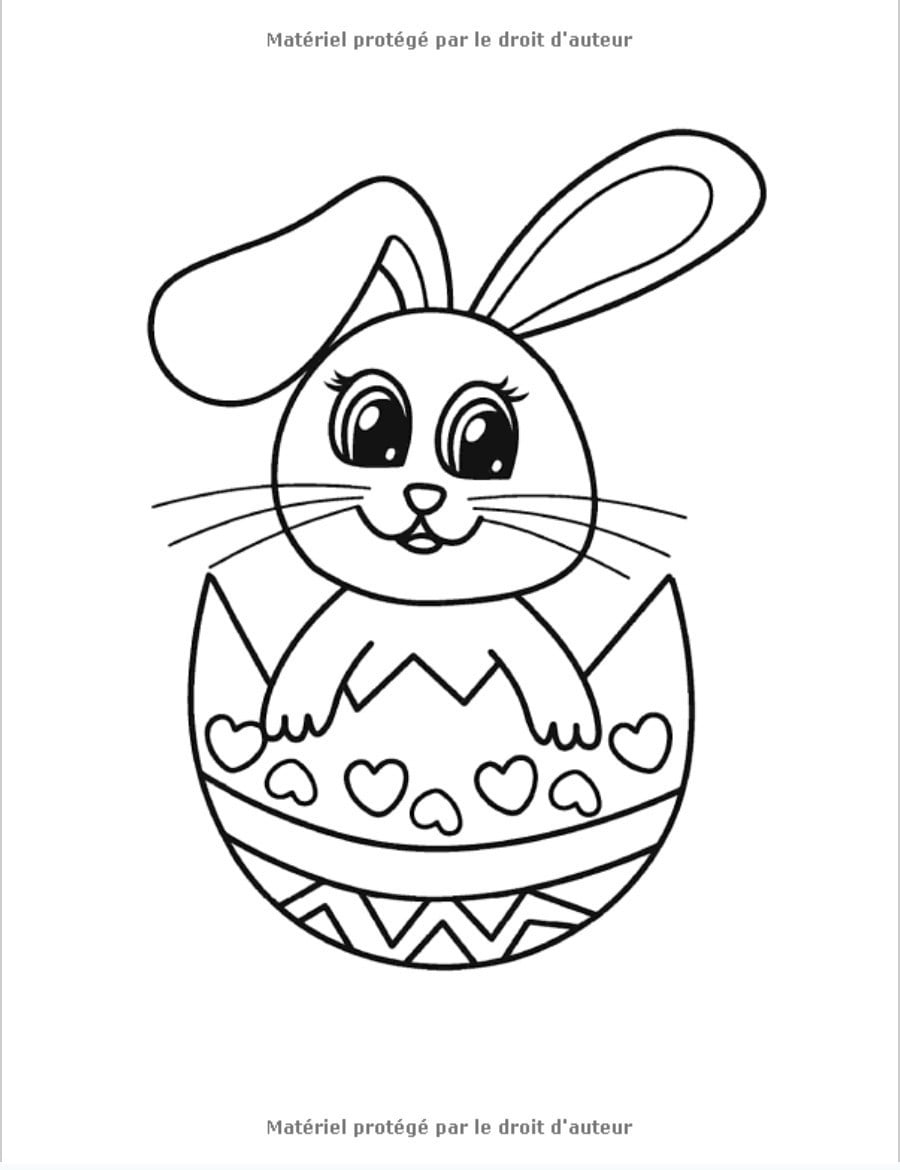 Coloriage de Pâques : Livre de coloriage de Pâques pour les enfants de 2 à 6 ans - 80 pages Format A4