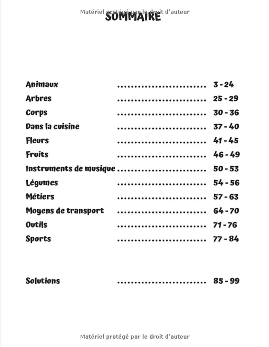 Mots mêlés avec dessins à colorier : à partir de 6 ans - 82 grilles avec solutions, 12 thèmes (fleurs, animaux, métiers...) - 101 pages Format A4