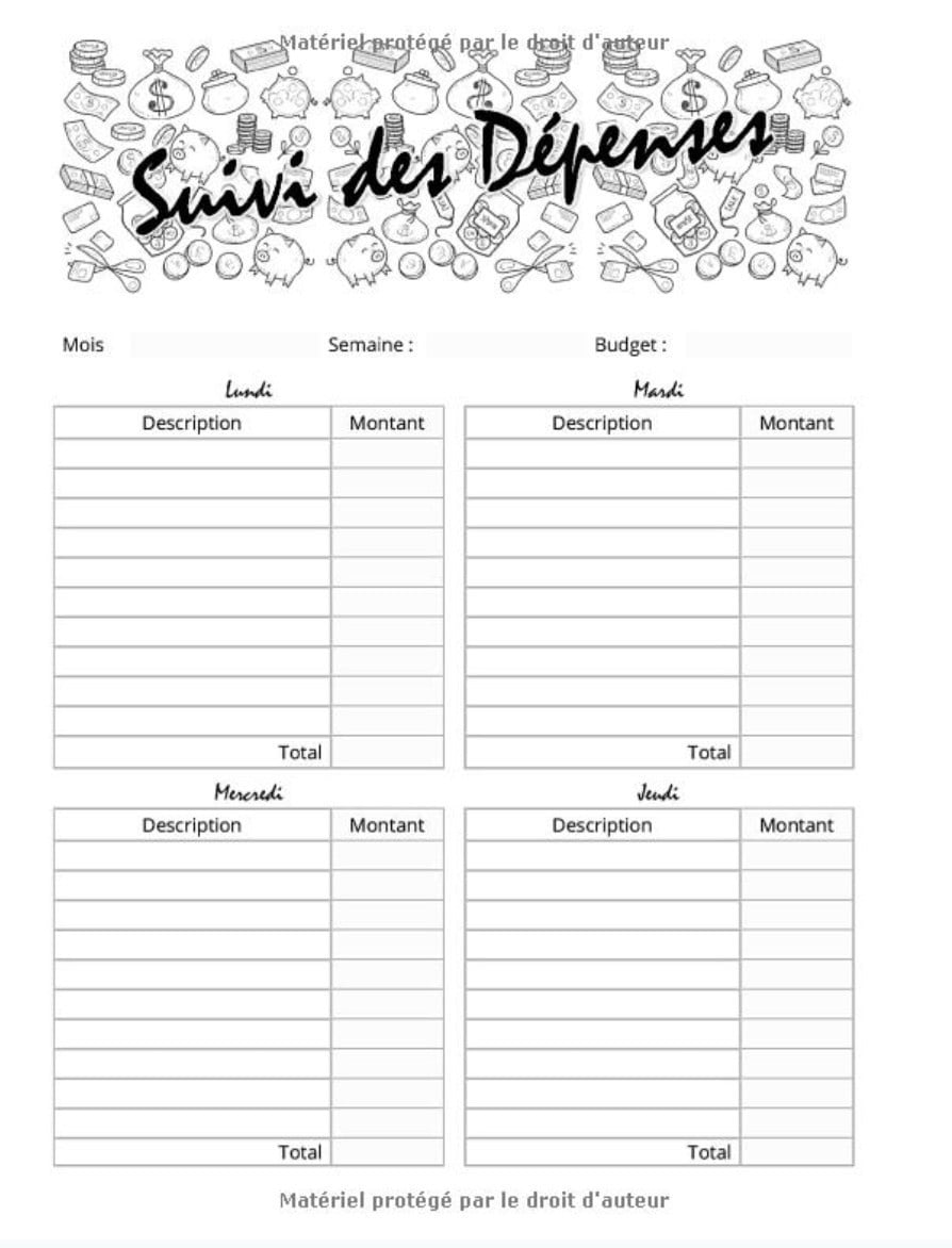 Budget Familial Carnet Budgétaire - A4 - 145 pages – 1 an