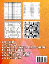 Grand Livre De jeux Pour Adultes : Jeux Différentes Niveau Diabolique : Mots Croisés / Sudoku Lettre Et Chiffre / Mots Mêlés / Labyrinthe - 140 pages Format A4