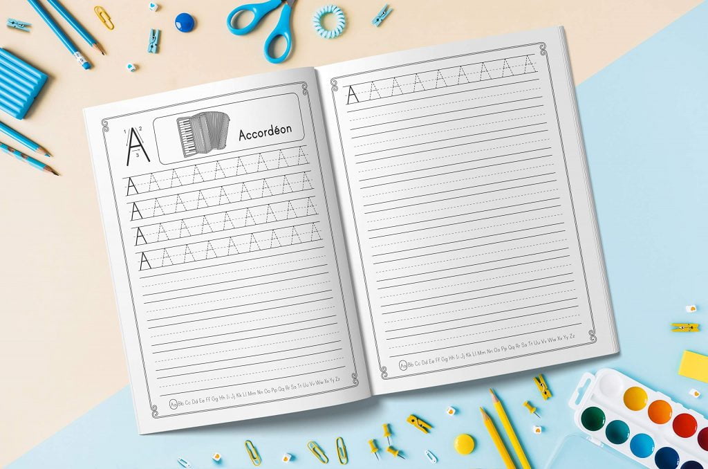 Cahier d'Écriture des Lettres : Pour apprendre à écrire à vos enfants de manière ludique. Cahier d’écriture maternelle pour apprendre l’alphabet pour les enfants à partir de 4 ans - 105 pages - Format A4
