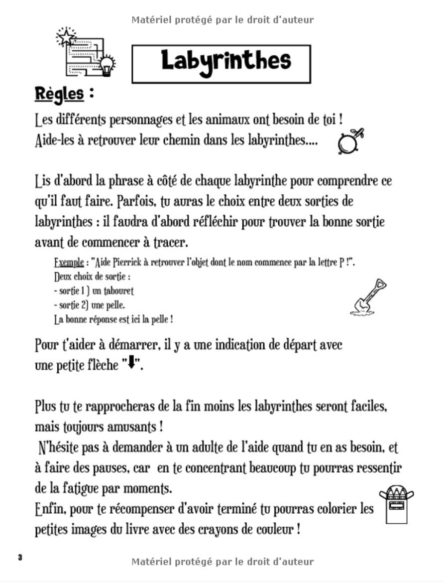 Alphabet : Livre de Labyrinthes – Enfants 5 - 8 ans : Cahier de +80 jeux éducatifs dès 5 ans - 94 pages Format A4