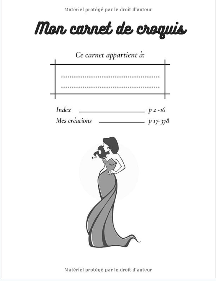 Carnet croquis de Mode - Format XXL - 360 pages : Cahier idéal pour les créateurs de mode et stylisme
