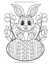 Paques Livre de coloriage pour enfants - 73 pages Format 21,5 x 28 cm