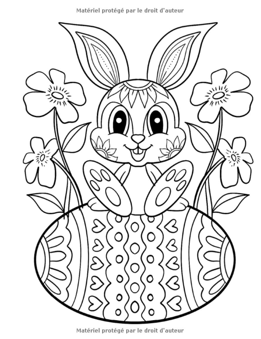 Paques Livre de coloriage pour enfants - 73 pages Format 21,5 x 28 cm