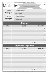 Carnet de Compte Kakébo - Journal pour lister vos revenus et vos dépenses - 66 pages Format 15 x 22cm