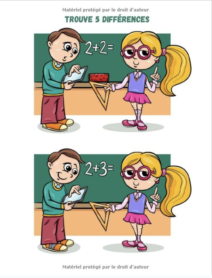 cherche et trouve les différences : jeu des différences - livre de jeux enfants dès 4 ans - 40 pages Format A4