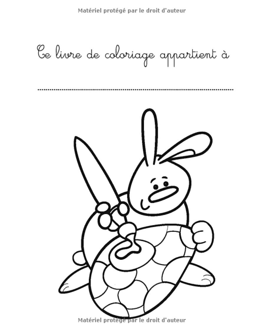 Coloriage de Pâques : Livre de coloriage de Pâques pour les enfants de 2 à 6 ans - 34 pages Format 20 x 25 cm