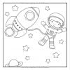 Livre de Coloriage de L'espace Pour Enfants - 30 Pages de Coloriage de Planètes, D'astronautes - 60 pages Format 21,5 x 21,5 cm