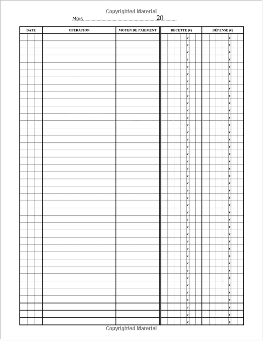 Livre Journal Recettes Dépenses : Format A4 - 106 pages - Couverture Animaux - Panda - Chien