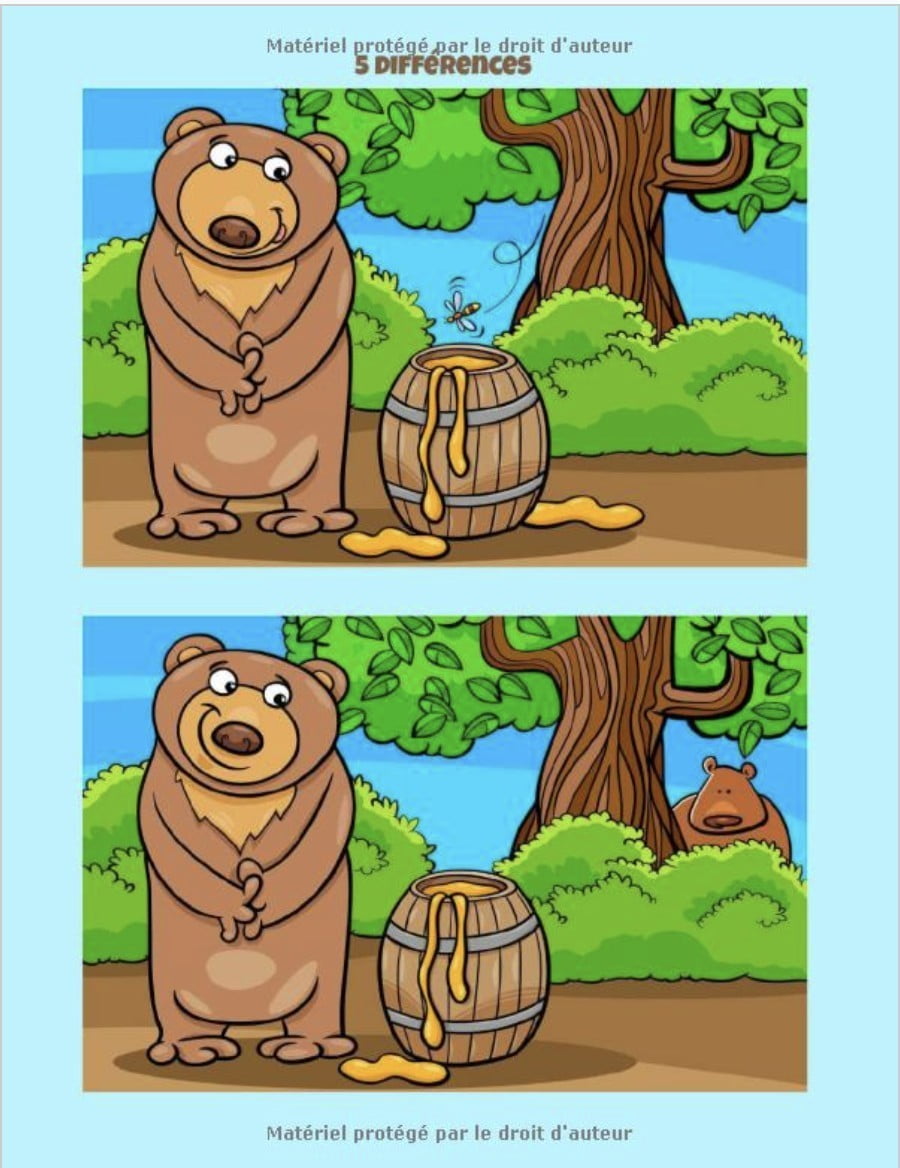 jeu des différences : cherche et trouve les erreurs | livre de jeux enfants dès 4 ans - 40 pages Format A4